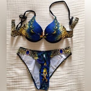 Unique Tropical Peacock Bikini Set